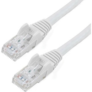 StarTech.com 12ft CAT6 Ethernet Cable - White Snagless Gigabit - 100W PoE UTP 650MHz Category 6 Patch Cord UL Certified Wiring/TIA - 12ft White CAT6 Ethernet cable delivers Multi Gigabit 1/2.5/5Gbps & 10Gbps up to 160ft - 650MHz - Fluke tested to ANS