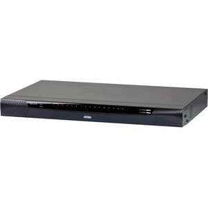 ATEN KN1116VA KVM Over IP Switch-TAA Compliant - 16 Computer(s) - 1 Local User(s) - 1 Remote User(s) - 1920 x 1200 - 22 x Network (RJ-45) - 2 x PS/2 Port - 6 x USB1 x VGA - Desktop, Rack-mountable - 1U