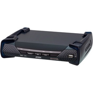 ATEN 4K DisplayPort Single Display KVM over IP Receiver with PoE - 1 Local User(s) - 4K - 3840 x 2160 Maximum Video Resolution - 2 x Network (RJ-45) - 4 x USB - DisplayPort - Desktop, Wall Mountable, Rack-mountable - 0U
