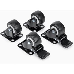 Rocstor Heavy Duty Casters - for Racks/Cabinets/Enclosures, Set of 4 Universal M6 2-inch Caster Wheels Kit - 2 Wheels Locking - 50x73mm Pattern Casters - Swivel - Set of 4 replacement casters (M6 2-inch) for server rack - Bolt Pattern: 50 x 73 mm; Wh