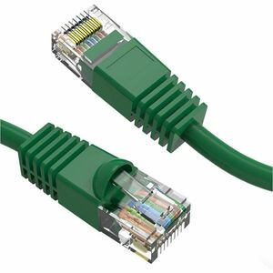 Axiom 35FT CAT5E 350mhz Patch Cable Molded Boot (Green) - TAA Compliant - 35 ft Category 5e Network Cable for Network Device - First End: 1 x RJ-45 Network - Male - Second End: 1 x RJ-45 Network - Male - Patch Cable - Gold Plated Connector - 24 AWG -