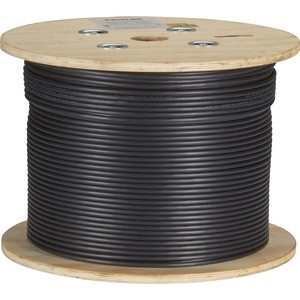 Black Box GigaTrue Cat.6a S/FTP Network Cable - 1000 ft Category 6a Network Cable for Network Device - First End: Bare Wire - Second End: Bare Wire - 10 Gbit/s - Shielding - CM - 26 AWG - Black - TAA Compliant