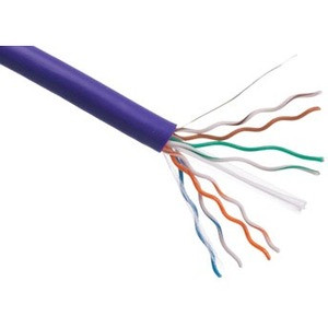 Axiom CAT5E 24AWG 4-Pair Solid Conductor 350MHz Bulk Cable Spool 1000FT (Purple) - 1000 ft Category 5e Network Cable for Network Device - First End: 1 x Bare Wire - Second End: 1 x Bare Wire - 24 AWG - Purple