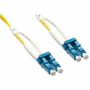 Axiom LC/LC Singlemode Duplex OS2 9/125 Fiber Optic Cable 0.5m - TAA Compliant - 1.64 ft Fiber Optic Network Cable for Network Device - First End: 2 x LC Network - Male - Second End: 2 x LC Network - Male - OFNR - 9/125 µm - Yellow - TAA Compliant