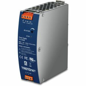 TRENDnet 120 W Single Output Industrial DIN-Rail Power Supply, Extreme -25 to 70 °C (-13 to 158 °F) Operating Temp, Power Supply 120W, DIN-Rail Mount, Overload Protection, Silver, TI-S12048 - DIN Rail 48V 120W Power Supply for TI-PG541