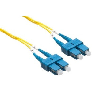 Axiom SC/SC Singlemode Duplex OS2 9/125 Fiber Optic Cable 50m - 164.04 ft Fiber Optic Network Cable for Network Device - First End: 2 x SC Network - Male - Second End: 2 x SC Network - Male - 1 Gbit/s - 9/125 µm - Yellow