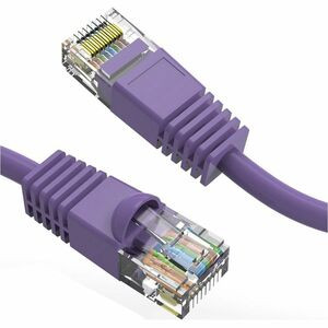 Axiom 35FT CAT5E 350mhz Patch Cable Molded Boot (Purple) - TAA Compliant - 35 ft Category 5e Network Cable for Network Device - First End: 1 x RJ-45 Network - Male - Second End: 1 x RJ-45 Network - Male - Patch Cable - Gold Plated Connector - 24 AWG 