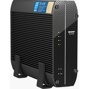 QNAP TS-410E-8G SAN/NAS Storage System - Intel Celeron J6412 Quad-core (4 Core) 2 GHz - 4 x HDD Supported - 4 x SSD Supported - 8 GB RAM - Serial ATA/600 Controller - RAID Supported - 0, 1, 5, 6, 10, 50, 60, JBOD RAID Levels - 4 x Total Bays - 4 x 2.