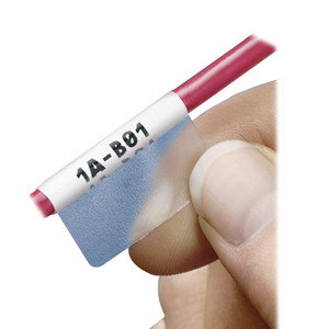 PANDUIT Wire & Cable Label - 1" Width x 2.25" Length - 125/Cartridge - Clear