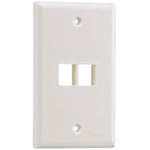 PANDUIT 2 Socket Netkey Faceplate - 2 x Socket(s) - 1-gang - White