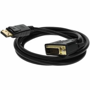 5PK 10ft DisplayPort 1.2 Male to DVI-D Dual Link (24+1 pin) Male Black Cables Which Requires DP++ For Resolution Up to 2560x1600 (WQXGA) - 100% compatible and guaranteed to work