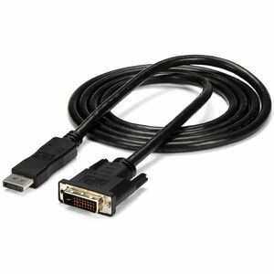 StarTech.com 6ft (1.8m) DisplayPort to DVI Cable, DisplayPort to DVI-D Adapter Cable, 1080p Video, DP 1.2 to DVI Monitor Converter Cable - 6ft Passive DisplayPort to DVI-D single-link cable | 1920x1200/1080p 60Hz; DP 1.2 HBR2; HDCP 1.3; EDID - Displa