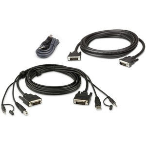 ATEN 2L-7D02UDX3 1.8M USB DVI-D Dual Link Dual Display Secure KVM Cable Kit - 5.91 ft KVM Cable for KVM Switch, Server, Computer, Keyboard/Mouse, Speaker, Common Access Card (CAC) Reader - 1