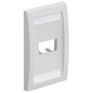 Panduit Mini-Com 2 Sockets Single Gang Faceplate - 2 x Total Number of Socket(s) - 1-gang - White - Plastic