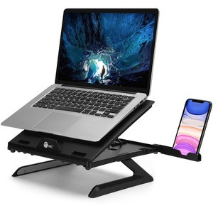 SIIG Adjustable Riser Stand Holder for Laptop up to 17" - Ergonomic Laptop Stand with 9 Level Tilt Adjustment, Cooling Knob Built In for Air Flow