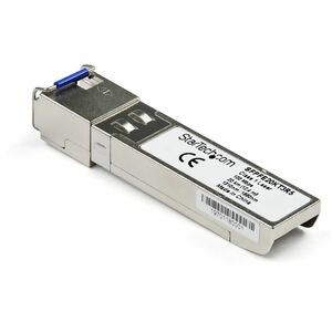 StarTech.com Juniper SFP-FE20KT15R13 Compatible SFP Module - 100BASE-BX-D - 100 Mb Ethernet BiDi Fiber (SMF) - Juniper SFP-FE20KT15R13 Compatible Transceiver - 100BASE-BX WDM SFP+ (100 Mbps) - 100 MbE BiDi Module - 1550nmTX/1310nmRX Single Mode (SMF)