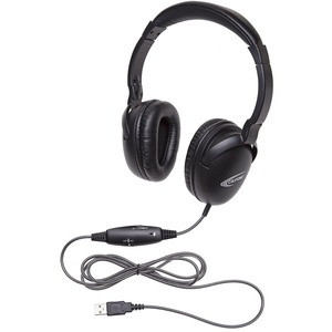 Califone 1017IMUSB NeoTech USB Headset with Califuff Braided Cord And Volume Control - Stereo - USB - Wired - 32 Ohm - 20 Hz - 20 kHz - Over-the-head - Binaural - Circumaural - 6 ft Cable - Noise Reduction, Electret, Condenser, Uni-directional Microp