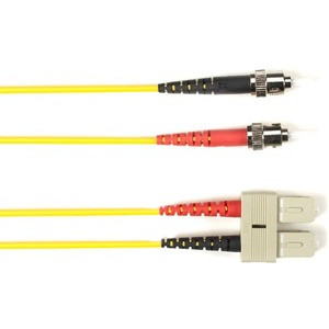 Black Box Fiber Optic Duplex Patch Network Cable - 16.40 ft Fiber Optic Network Cable for Network Device - First End: 2 x ST Network - Male - Second End: 2 x SC Network - Male - 1 Gbit/s - Patch Cable - OFNR - 62.5/125 µm - Yellow - TAA Compliant