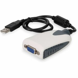 AddOn USB 2.0 (A) Male to VGA Female Black Adapter - 100% compatible and guaranteed to work