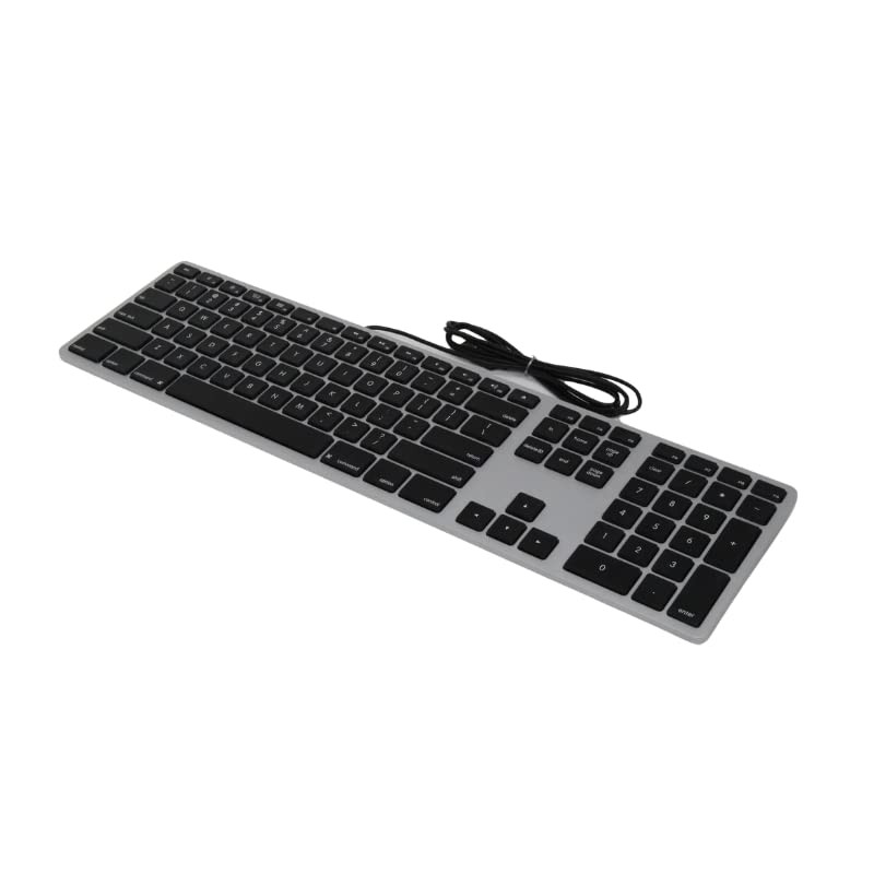 Matias Keyboard - Cable Connectivity - USB 2.0 Interface - Mac - Space Gray
