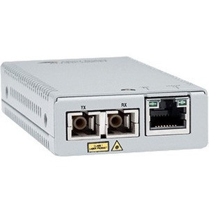 Allied Telesis MMC2000/SC Transceiver/Media Converter - 1 x Network (RJ-45) - 1 x SC Ports - Multi-mode - Gigabit Ethernet - 10/100/1000Base-T, 1000Base-SX - 1640.42 ft - AC Adapter - Wall Mountable, Rack-mountable - TAA Compliant