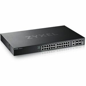 ZYXEL 24-port GbE L3 Access Switch with 6 10G Uplink - 24 Ports - Manageable - Gigabit Ethernet, 10 Gigabit Ethernet - 100/1000Base-T, 10GBase-X, 10GBase-T - 3 Layer Supported - Modular - 37.62 W Power Consumption - Optical Fiber, Twisted Pair - Rack
