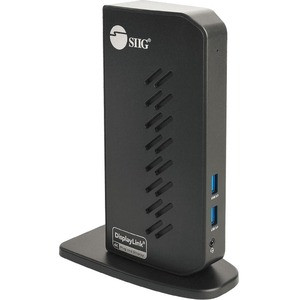 SIIG Universal Hybrid Dual 4K Video Docking Station - USB-C/USB-A Dock - Hybrid Universal USB 3.0 Laptop Docking Station - Dual Monitor 4K60Hz HDMI/DisplayPort - 6x USB Type-A 5Gbps /GbE/Headset audio jack - Hybrid video docking station for USB-C & U