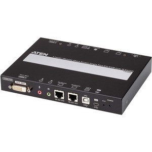 ATEN 1-Local/Remote Share Access Single Port DVI KVM over IP Switch - 1 Computer(s) - 1 Local User(s) - 1920 x 1200 Maximum Video Resolution - 2 x Network (RJ-45) - 1 x PS/2 Port - 4 x USB - 2 x DVI - Rack-mountable