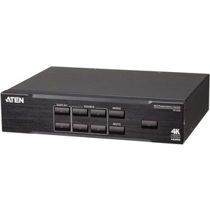 ATEN 4 x 2 True 4K Presentation Matrix Switch - 1 Computer(s) - 4096 x 2160 - 1 x Network (RJ-45) - 5 x HDMI1 x VGA - Rack-mountable