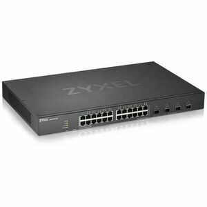 ZYXEL 24-port GbE Smart Managed Switch with 4 SFP+ Uplink - 24 Ports - Manageable - 2 Layer Supported - Modular - 24.60 W Power Consumption - Twisted Pair, Optical Fiber - Rack-mountable - Lifetime Limited Warranty
