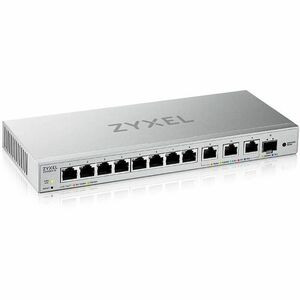 ZYXEL 12-Port Web-Managed Multi-Gigabit Switch Includes 3-Port 10G and 1-Port 10G SFP+ - 11 Ports - Manageable - Gigabit Ethernet, 10 Gigabit Ethernet - 10/100/1000Base-T, 10GBase-X, 10GBase-T - 2 Layer Supported - Modular - Twisted Pair, Optical Fib