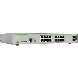 Allied Telesis CentreCOM AT-GS970M/18 Layer 3 Switch - 16 Ports - Manageable - 3 Layer Supported - Modular - 2 SFP Slots - Optical Fiber, Twisted Pair - Wall Mountable, Rack-mountable
