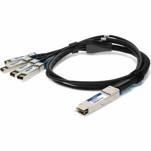 AddOn Twinaxial Network Cable - 3.28 ft Twinaxial Network Cable for Network Device - First End: 1 x QSFP28 Network - Male - Second End: 4 x SFP28 Network - Male - 100 Gbit/s - 1 - TAA Compliant
