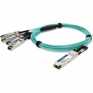 AddOn Finisar FCBN510QE2C03 Compatible TAA Compliant 40GBase-AOC QSFP+ to 4xSFP+ Direct Attach Cable (850nm, MMF, 3m) - 100% compatible and guaranteed to work