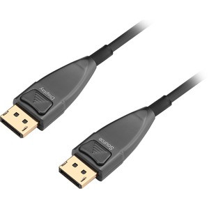 SIIG DisplayPort 1.2 Fiber Optical Cable - 15m - 49.21 ft Fiber Optic A/V Cable for Monitor, Audio/Video Device, Gaming Console, Blu-ray Player, Notebook, HDTV, Projector - First End: 1 x 20-pin DisplayPort 1.2 Digital Audio/Video - Male - Second End