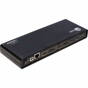 SIIG USB 3.1 Type-C Dual 4K Docking Station with Power Delivery 60W - Thunderbolt 3 Compatible - Hybrid Universal Laptop Docking Station with 60W Power Delivery - Dual Monitor 4K60Hz HDMI & DisplayPort - USB-C Docking Station for USB-C/TB3 Laptops wi
