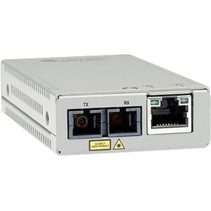 Allied Telesis MMC200LX/SC Transceiver/Media Converter - 1 x Network (RJ-45) - 1 x SC Ports - Single-mode - Fast Ethernet - 10/100Base-TX, 100Base-LX - 12.43 Mile - Power Supply - Wall Mountable, Rack-mountable - TAA Compliant