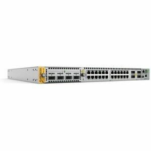 Allied Telesis x950-28XTQm Layer 3 Switch - 24 Ports - Manageable - 10 Gigabit Ethernet, 40 Gigabit Ethernet, 100 Gigabit Ethernet - 10GBase-T, 40GBase-X, 100GBase-X - 3 Layer Supported - Modular - 255.30 W Power Consumption - Optical Fiber, Twisted 