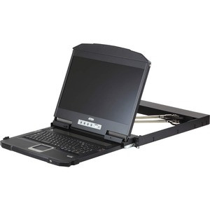 ATEN CL3800 LCD KVM Console with Standard Rack Mount Kit-TAA Compliant - 1 Computer(s) - 18.5" LED - WUXGA - 1920 x 1200 - 4 x USB - 2 x HDMI - 2 x DVI - 2 x VGA - Keyboard - TouchPad - 1U High - PC - Metal