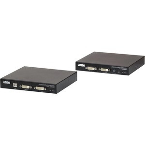 ATEN USB DVI Dual View HDBaseT 2.0 KVM Extender (1920 x 1200 @100 m)-TAA Compliant - 2 Computer(s) - 1 Local User(s) - 492.13 ft Range - WUXGA - 1920 x 1200 Maximum Video Resolution - 2 x Network (RJ-45) - 4 x USB - 4 x DVI - 5 V DC Input Voltage - F
