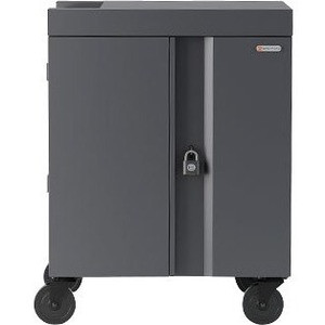 Bretford Pre-wired CUBE Cart - 2 Shelf - 5" Caster Size - Steel - 30" Width x 26.5" Depth x 37.5" Height - Platinum - For 32 Devices