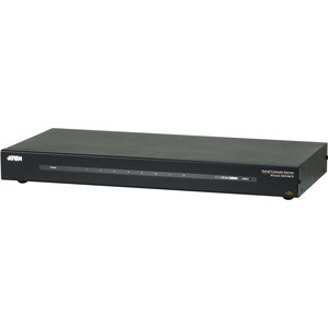 ATEN 8-Port Serial Console Server - Twisted Pair - 1 x Network (RJ-45) - 16 x Serial Port - 10/100/1000Base-T - Gigabit Ethernet - Rack-mountable, Desktop