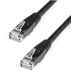 StarTech.com 8ft CAT6 Ethernet Cable - Black Molded Gigabit - 100W PoE UTP 650MHz - Category 6 Patch Cord UL Certified Wiring/TIA - 8ft Black CAT6 Ethernet cable delivers Multi Gigabit 1/2.5/5Gbps & 10Gbps up to 160ft - 650MHz - Fluke tested to ANSI/