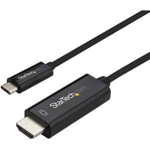 StarTech.com 3ft (1m) USB C to HDMI Cable - 4K 60Hz USB Type C DP Alt Mode to HDMI 2.0 Video Display Adapter Cable - Works w/Thunderbolt 3 - Black 3.3ft/1m USB Type C DP Alt Mode HBR2 to HDMI 2.0 Cable 4K 60Hz/1080p | 7.1 Audio | HDCP 2.2/1.4 - Video