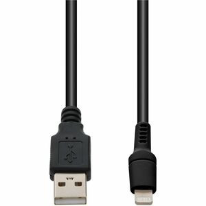 AddOn 1.0m (3.3ft) USB 2.0 (A) Male to Lightning Male Sync and Charge Black Cable - 3.28 ft Lightning/USB Data Transfer Cable - First End: USB 2.0 Type A - Male - Second End: Lightning - Male - Black - 1