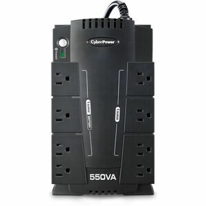 CyberPower CP550SLG Standby UPS Systems - 550VA/330W, 120 VAC, NEMA 5-15P, Compact, 8 Outlets, PowerPanel® Personal, $100000 CEG, 3YR Warranty