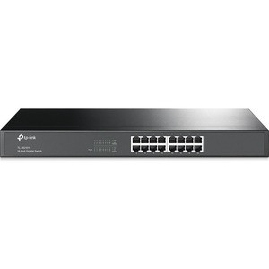 TP-LINK TL-SG1016 - 16-Port Gigabit Ethernet Switch - Plug and Play - Sturdy Metal w/ Shielded Ports - Rackmount - Fanless - Unmanaged