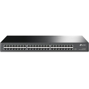TP-LINK TL-SG1048 - 48-Port Gigabit Ethernet Switch - Plug and Play - Sturdy Metal w/ Shielded Ports - Rackmount - Fanless - Traffic Optimization - Unmanaged - Black