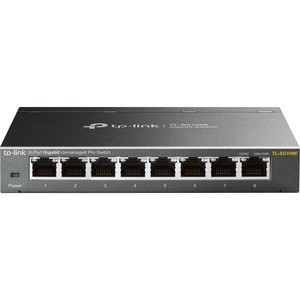TP-LINK TL-SG108E - 8-Port Gigabit Easy Smart Switch - Plug & Play - Desktop/Wall-Mount - Sturdy Metal w/ Shielded Ports - Support QoS, Vlan, IGMP and LAG