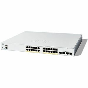 Cisco Catalyst C1300-24FP-4G Ethernet Switch - 24 Ports - Manageable - Gigabit Ethernet - 10/100/1000Base-T, 1000Base-X - 3 Layer Supported - Modular - 4 SFP Slots - 438.30 W Power Consumption - 370 W PoE Budget - Optical Fiber, Twisted Pair - PoE Po